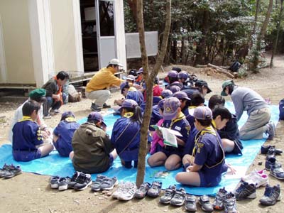 隊集会 ～ロープワーク パネル作り [1/5] p3210963