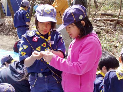 隊集会 ～ロープワーク パネル作り [4/5] p3210972