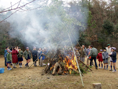 隊集会 ～ 左義長 [3/5] p1090035