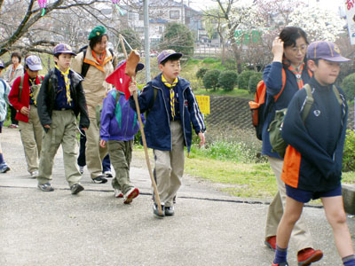 組集会 ～ 緑の募金(岩崎城春まつり)、自転車の知識 [1/4] p4030125