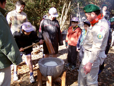 左義長、餅つき [3/5] p1080072