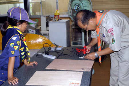 隊集会(ロープボード製作) [2/3] pict2216