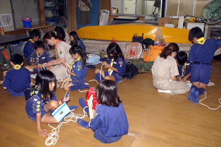 隊集会(ロープボード制作) [1/2] pict6417