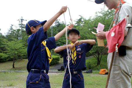 隊集会(ロープボード製作) [2/4] pict9117