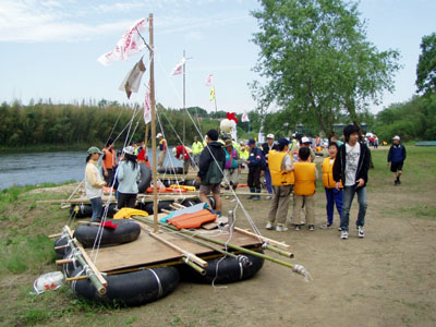 隊集会 ～ いかだ下り [3/6] p5140043