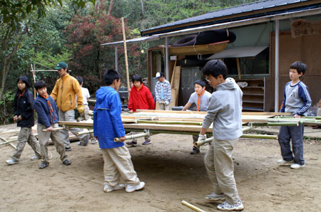 隊集会 ～ いかだ作り [4/4] pict0225