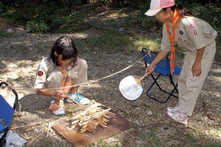 班集会(読図・火起こし訓練続き) [3/3] pict2030