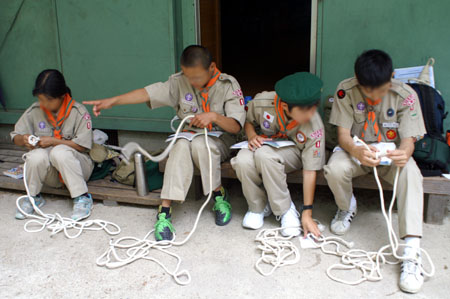 班集会(ロープ結び) [1/3] pict3642